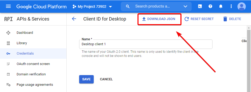 Настройка подключения Google Таблиц